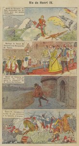 Life of Henry IV (litho farge) av Louis Charles (after) Bombled
