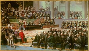 Åpning av generalstatene i Versailles 5. mai 1789. Maleri av Auguste Couder (1789-1873)