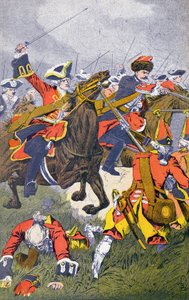 Anklagen for kongens hus i slaget ved Fontenoy av Louis Charles Bombled