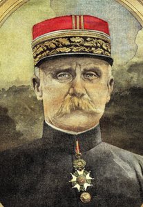 Første verdenskrig: portrett av general Pétain (1856–1951) som kommanderende for Armée ved Verdun i 1916. Illustrasjon fra det 20. århundre av Louis Charles Bombled