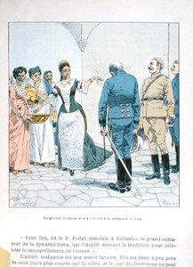 General Duchesne og hans offiserer ved seremonien for badet til dronning Ranavalona III (1862-1917), fra 