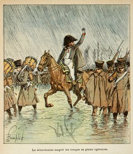 Illustrasjon av Bombled Louis (1862-1927) fra boken "The Memorial of Saint Helene" av grev Emmanuel de Las Cases (1766-1842): The Imperiale Armee i 1813, privat samling av Louis Charles Bombled