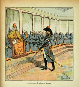 Illustrasjon av Bombled Louis (1862-1927) fra boken "The Memorial of Saint Helene" av grev Emmanuel de Las Cases (1766-1842): Junot (Jean Andoche Junot, hertug av Abrantes, kjent som La Tempete av Louis Charles Bombled