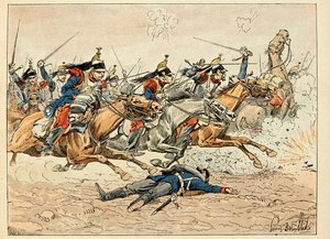 Illustrasjon hentet fra boken "Les heros du Siecle", anekdotiske resiter av Dick de Lonlay og illustrert av Louis Bombled (1862-1927) av Louis Charles Bombled