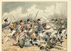 Illustrasjon hentet fra boken "Les heros du Siecle", anekdotiske resiter av Dick de Lonlay og illustrert av Louis Bombled (1862-1927) av Louis Charles Bombled