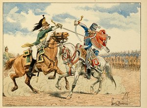 Illustrasjon hentet fra boken "The Heros of the Siecle", anekdotiske resiter av Dick de Lonlay og illustrert av Louis Bombled (1862-1927) av Louis Charles Bombled