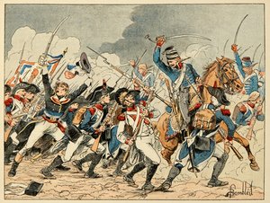 Illustrasjon hentet fra boken "The Heros of the Siecle", anekdotiske resiter av Dick de Lonlay og illustrert av Louis Bombled (1862-1927) av Louis Charles Bombled