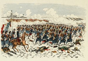 Illustrasjon hentet fra boken "The Heros of the century", anekdotiske resiter av Dick de Lonlay og illustrert av Louis Bombled (1862-1927) av Louis Charles Bombled