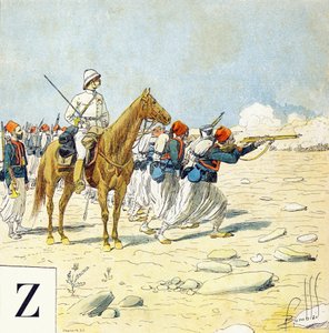Bokstav Z: Zouaves, "Je serai soldat" (Jeg vil være en soldat) - Militært alfabet