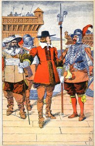 Richelieu ved hovedkvarteret til La Rochelle av Louis Charles Bombled