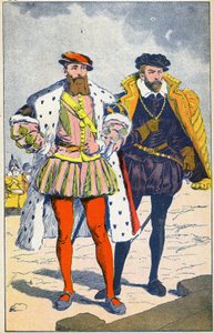 Hertugen av Guise og admiralen av Coligny av Louis Charles Bombled