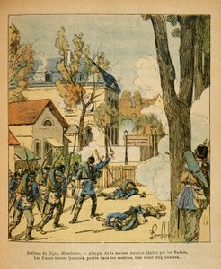 The Eastern Armee of Eugene Sergeant, kjent som Grenest, illustrert av Louis Bombled (1862-1927) (fransk-tyske krig; kampanje 1870-1871): Forsvar av Dijon 30. oktober av Louis Charles Bombled