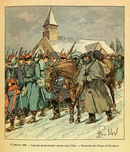 The Eastern Armee of Eugene Sergeant, kjent som Grenest, illustrert av Louis Bombled (1862-1927) (fransk-tyske krig; kampanje 1870 -1871): 1. januar av Louis Charles Bombled