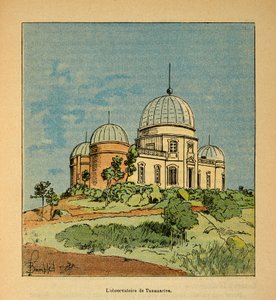 The War in Madagascar-Anecdotal History of the French Expeditions of 1885-1895 av Henri Galli dit Galllichet (1854-1922), illustrert av Louis Bombled (1862-1927): The Tananarive Observatory in 1895, Private Collection av Louis Charles Bombled