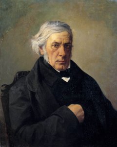 Portrett av filosofen Victor Cousin (1792-1867) Maleri av Louis Claude Mouchot (1830-1891). 1800-tallet. Dim. 0,73 x 0,60 m - Portrett av filosofen Victor Cousin (1792-1867). Maleri av Louis Claude Mouchot (1830-1891). 1800-tallet. 0,73 x