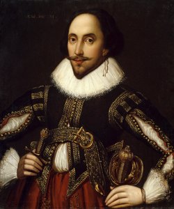 Portrett av den britiske dramatikeren William Shakespeare av Louis Coblitz