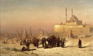 På vei mellom gamle og nye Kairo, Citadel -moskeen til Muhammad Ali og gravene til Mamelukene av Louis Comfort Tiffany