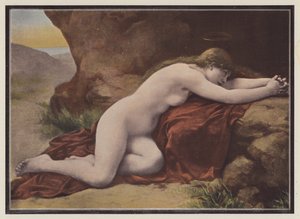 Mary Magdalene (farge litho) av Louis Courtat