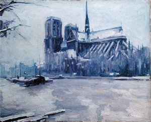 Notre-Dame på tidspunktet for flommene av Louis Degallaix