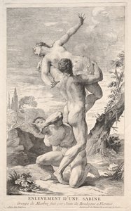 Voldtekt av sabinerne, 1700-tallet.