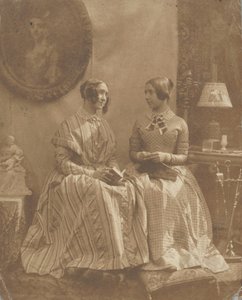 [Kunstnerens hustru og datter], 1846-49. av Louis Désiré Blanquart Evrard