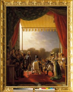 Ludvig XVIII, omgitt av medlemmer av kongefamilien, deltok på balkongen til Tuileriene, da den spanske hæren kom tilbake 2. desember