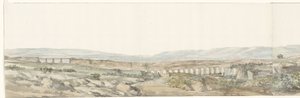 Del av Latomies huler nær Syracuse som pleide å være et fengsel Partie des Latomies de Syracuse servant anciennement de prison (tittel på objekt) Voyage en Italy, og Sicile et à Malte - 1778 (serietittel) av Louis Ducros