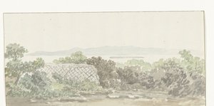 Se på ruïne av teatret i Brindisi Utsikt over restene av Theatre of Taranto (tittel på objekt) Reiser i Italia, Sicilia og Malta - 1778 (serietittel)
