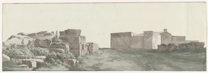 Profile van de binnenmuren en buitenmuren av de gamle stad Manduria Profil av de indre og ytre veggene til det gamle Manduria (tittel på objekt) Reiser i Italia, Sicilia og Malta - 1778 (serietittel)
