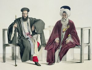 En gresk prest og en tyrker, gravert av Thierry Brothers, 1825 av Louis Dupré