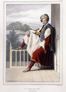 Portrett av greske og osmanske utsikter og kostymer fra reise til Athen og Konstantinopel, 1825 av Louis Dupré