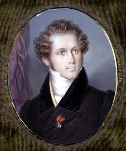 Portrett av Vincenzo Bellini (1801 - 1835) Miniatyr av Dupré. Scala museum. Milan. av Louis Dupré