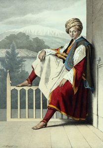 En tjener til Veli Pasha av Thessaly, ca. 1819 (lito) av Louis Dupre