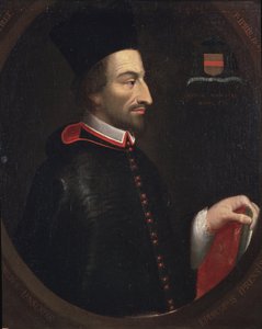 Portrett av Cornelius Jansen, kalt Jansenius, biskop av Ypres (olje på lerret av Louis Dutielt