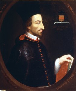 Portrett av Jansénius (1585 - 1638) av F. Ipris 1659. av Louis Dutielt