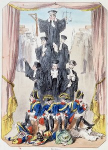 Litideurs til tross for dem - Litografi, hentet fra Theatre des marionnettes du jardin des Tuileries, tekst og tegning av Louis Edmond Duranty (1833-1880), Paris av Louis Edmond Duranty