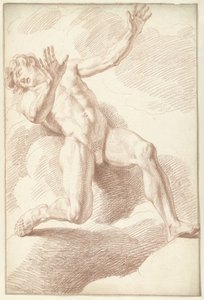 Naken mann, liggende av Louis Fabritius Dubourg