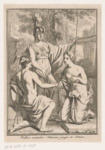 Minerva gjenforener Merkur og personifiseringen av naturen av Louis Fabritius Dubourg