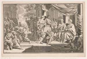 Paulus og Barnabas forkynner foran tempelet av Louis Fabritius Dubourg