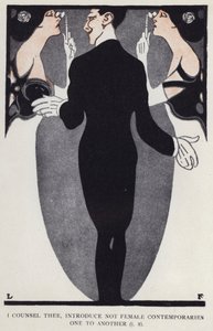 Jeg råder deg, introduser ikke kvinnelige samtidige for hverandre (farge litho)