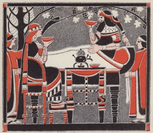 Lærdommen til servitøren; II, 2 (farge litho)