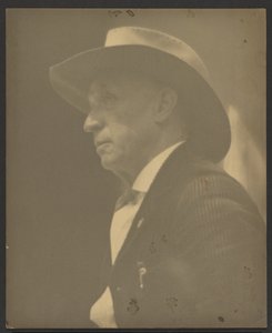 Portrett av en mann med en Stetson