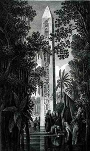 Obelisk of Mathariyyah, gravert av Jean Antoine Pierron (fl.1780-1812) fra bind III av 