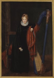 Portrett av en dame med en harpe
