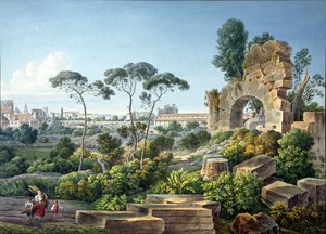Utsikt over Esquiline Hill, Roma, ca. 1800