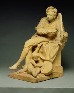 George Frederick Handel (1685-1759) modell for en marmorstatue nå i Victoria und Albert Museum, 1738 (terrakotta)