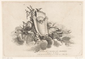 Kartusj med landbruksgjenstander X Suitte De Cartels Et Trophées (serietittel på objekt) IIe Volume De l