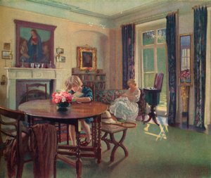 Et interiør i juni, c1923. av Louis Ginnett