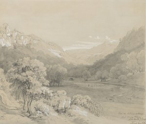 En utsikt over Cavi i Sabine Hills, 1848. av Louis Gurlitt