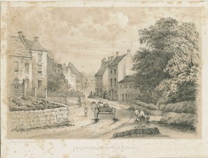 Eccleshall Village: litografi av Louis Haghe